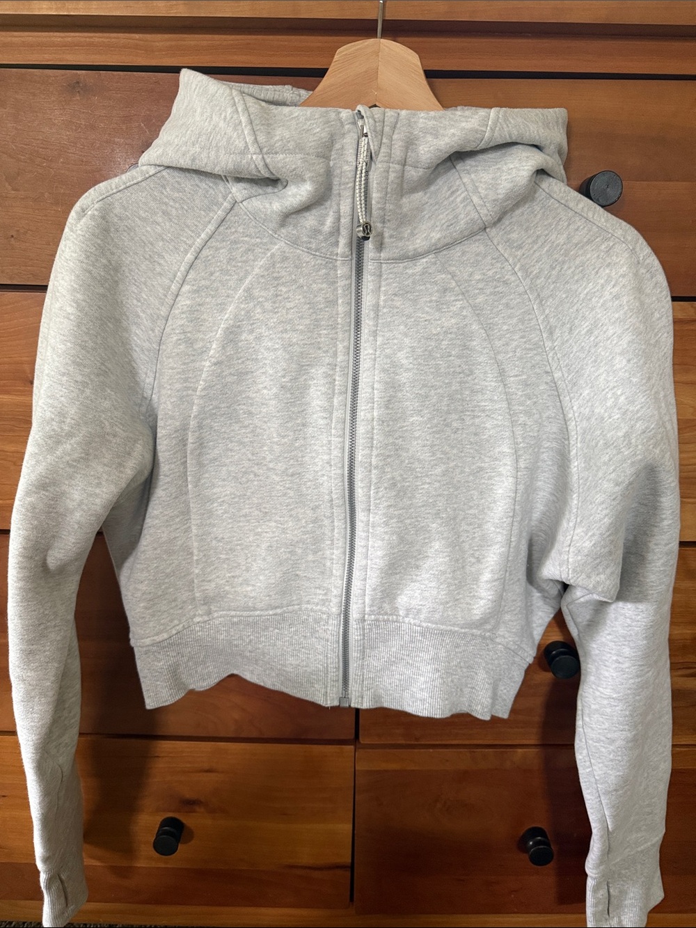 lululemon Scuba Cropped Fit Heather Gray Hoodie